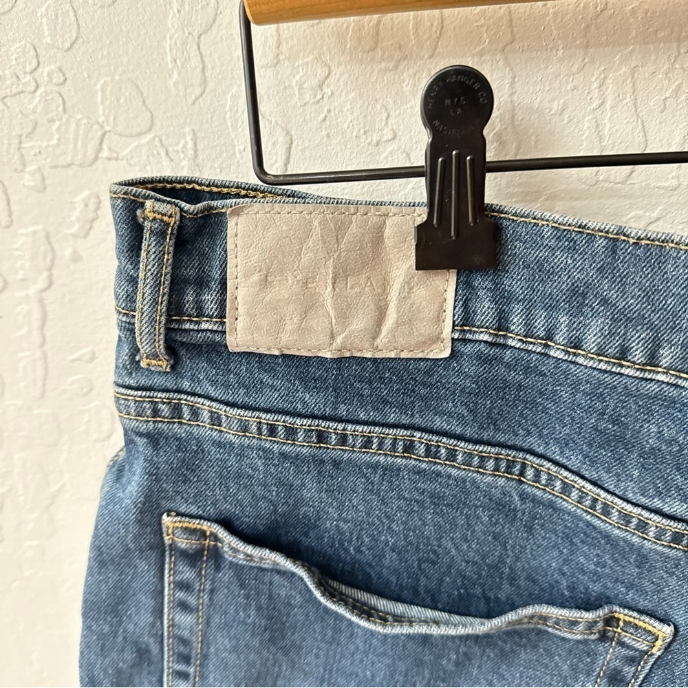 Everlane Medium Wash Size 32 The Way High Denim Cut Off Shorts - Picture 3 of 5